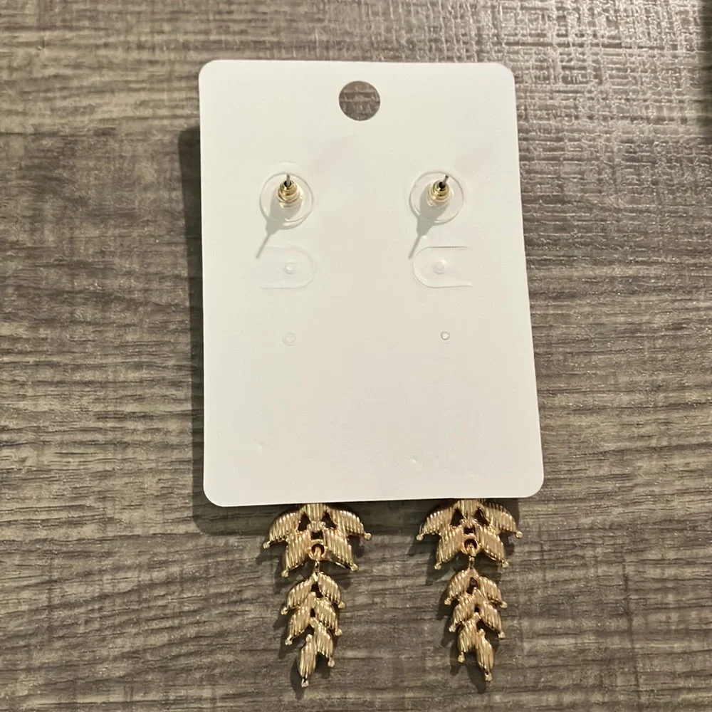 Green and Gold Earrings